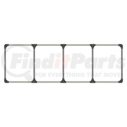 Save-A-Load 080-HP11-UDR NS UNASSEMBLED 24" x 75" HOOP 5 CROSSMEMBERS, NON-SPARKING HARDWARE-Mill Aluminum