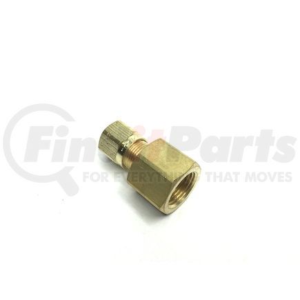Tectran 85040 Air Brake Air Line Connector Fitting - Brass, 3/8 in. Tube, 3/8 in. Pipe Thread, Female