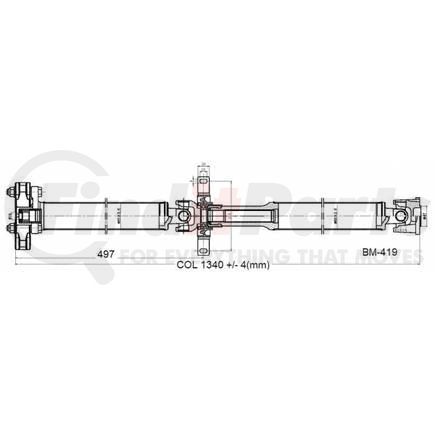 Diversified Shaft Solutions (DSS) BM-419 Drive Shaft Assembly