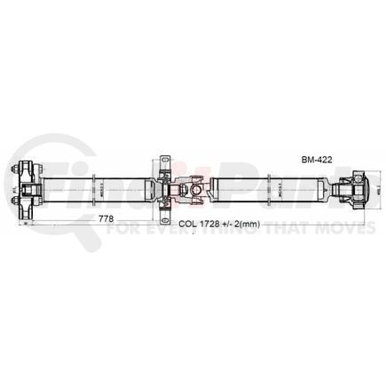 Diversified Shaft Solutions (DSS) BM-422 Drive Shaft Assembly