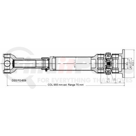 Diversified Shaft Solutions (DSS) FO-609 Drive Shaft Assembly