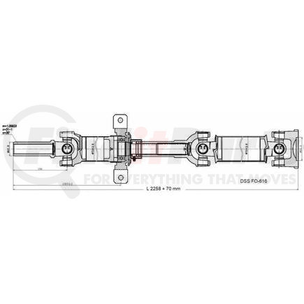 Diversified Shaft Solutions (DSS) FO-616 Drive Shaft Assembly