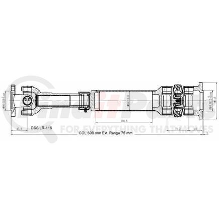 Diversified Shaft Solutions (DSS) LR-116 Drive Shaft Assembly