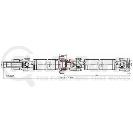 Diversified Shaft Solutions (DSS) SB-907 Drive Shaft Assembly