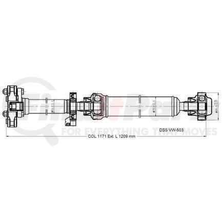Diversified Shaft Solutions (DSS) VW-503 Drive Shaft Assembly