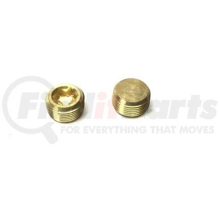 Tectran 88157 Air Brake Pipe Head Plug - Brass, 3/4 inches Pipe Thread, Counter Sunk Hex Head