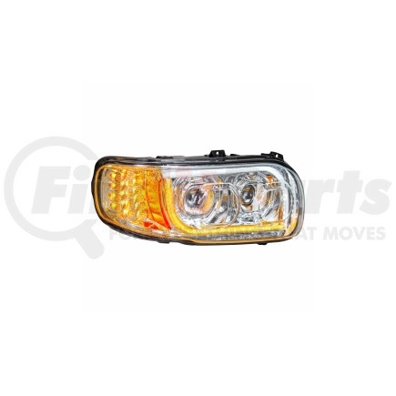 United Pacific 31145 Headlight Assembly - RH, LED, Black Housing, High/Low Beam, with LED Signal Light, Position Light and Side Marker