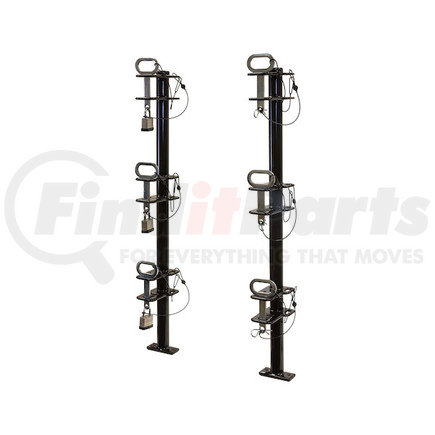 Buyers Products lt13 3-Position Channel Style Lockable Trimmer Rack for Open Landscape Trailers