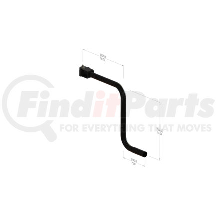 SAF-HOLLAND 112005 Trailer Landing Gear Crank Handle - 20 in., Horizontal