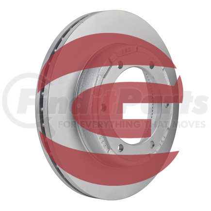 Gunite D6052 Hat Shape Brake Rotor, 15.39" dia. (Gunite)