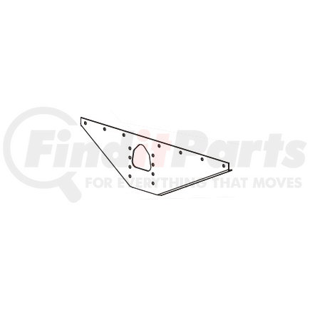 Buffers USA 1007-1779-RS WING PLATE — FABRICATED STEEL, PRIMER FINISH Roadside Great Dane - 7GA, 31.7 lb