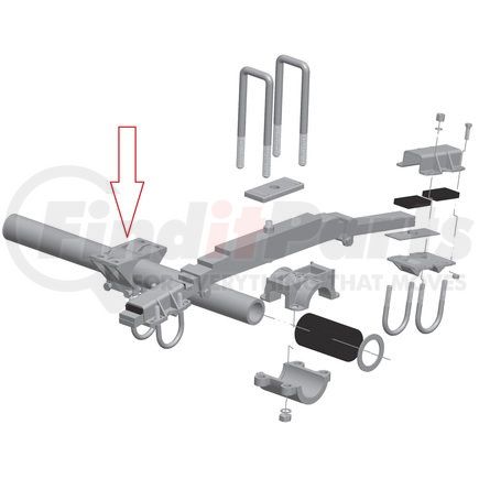 HUTCHENS 85001 Trunnion Hanger; Seat Height 2-1/2”, 11 LG, FIN