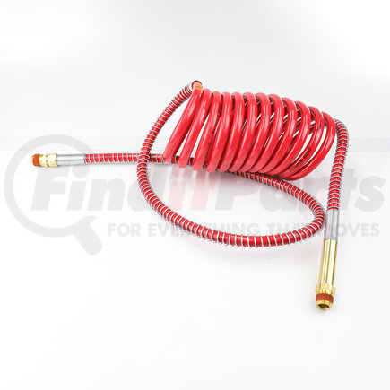 Phillips Industries 11-5401 Air Brake Hose Assembly - 15 ft., Red (Emergency), 40 in. Lead, Coil Only