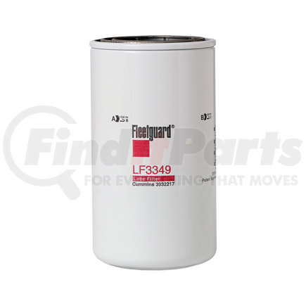Fleetguard LF3349 Engine Oil Filter - 6.94 in. Height, 3.67 in. (Largest OD), Full-Flow Spin-On