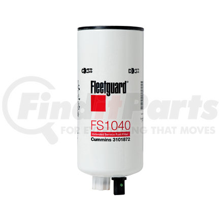Fleetguard FS1040 Fuel Water Separator - Spin-On, 11.57 in. Height, Cummins 3101872