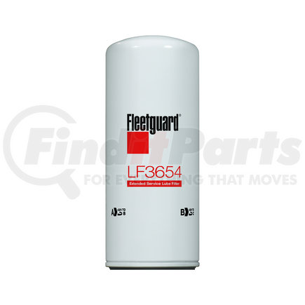 Fleetguard LF3654 Engine Oil Filter - 10.39 in. Height, 4.24 in. (Largest OD), By-Pass Spin-On