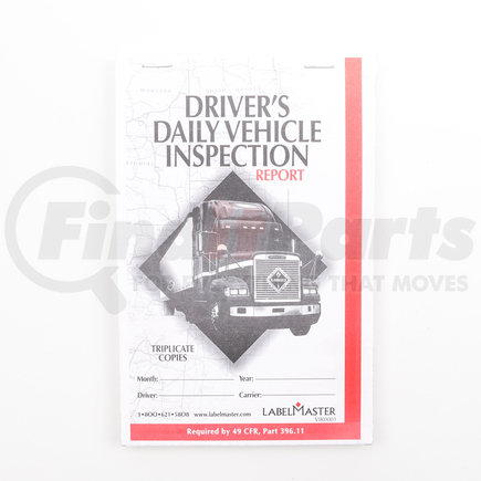 Ms Carita MSVIR-100 VEHICLE INSPECTION LOG