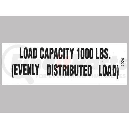 Genie 2024 GENIE ORIGINAL OEM, DECAL, LOAD CAPACITY 1000 LBS.