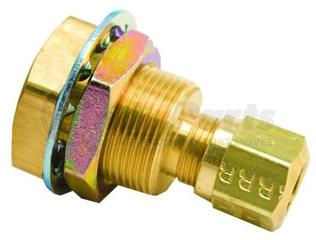 Tramec Sloan S609 Bulkhead Fitting, Brass, 1-3/8, .25 x 1.125 Steel Nut