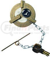 Tramec Sloan 431015 2-1/8 Brass Fuel Cap, Vented, Locking