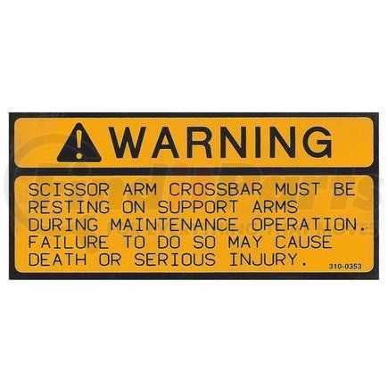 Grove Manlift 3100353 GROVE MANLIFT ORIGINAL OEM, DECAL, INSTRUCTIONAL