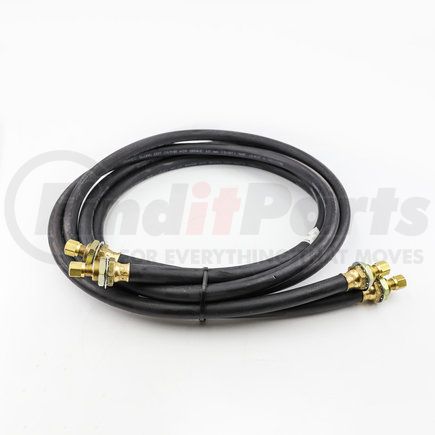 Tramec Sloan 458096 Air Brake Hose Assembly - 3/8 Inch x 96 Inch, 1/2 Inch NTABH x 1/2 Inch NTABH, Black