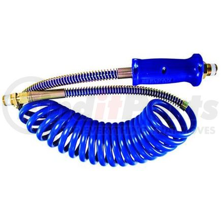 Tramec Sloan 451089NB Coiled Air with Dura-Grip Handles, 15', Blue