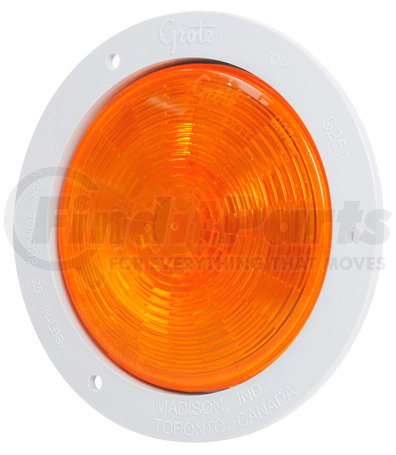 Grote 54463 SuperNova 4in. NexGen LED Stop Tail Turn Light, White Flange, Auxiliary, Hard Shell, Yellow