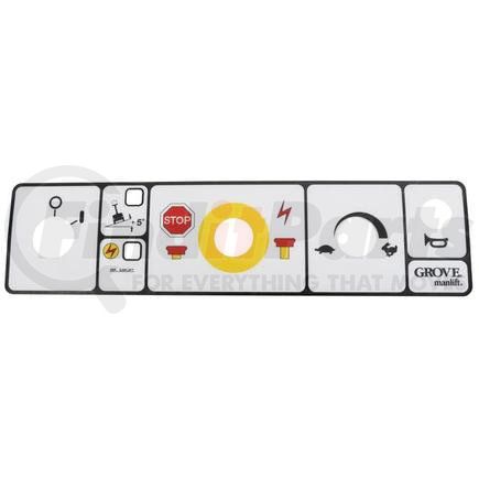 Grove Manlift 7376010233 GROVE MANLIFT ORIGINAL OEM, DECAL, UPPER CONTROL BOX (EUROPEAN)