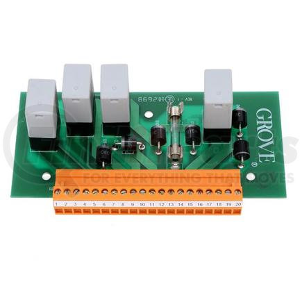 Grove Manlift 7750000735 GROVE MANLIFT ORIGINAL OEM, BOARD, RELAY, LOWER CONTROL BOX ASSEMBLY