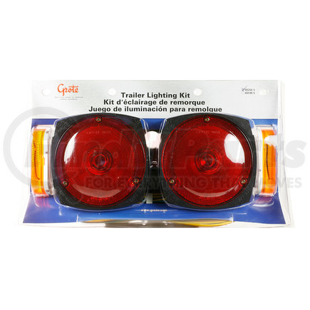 Grote 65350-5 Trailer Lighting Kit with Sidemarker Lamp, w/ Clearance/Marker, Retail Pack