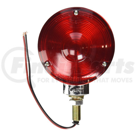 Grote 53032 4" Die-Cast Single-Face Lamp, Red, Chrome-Plated