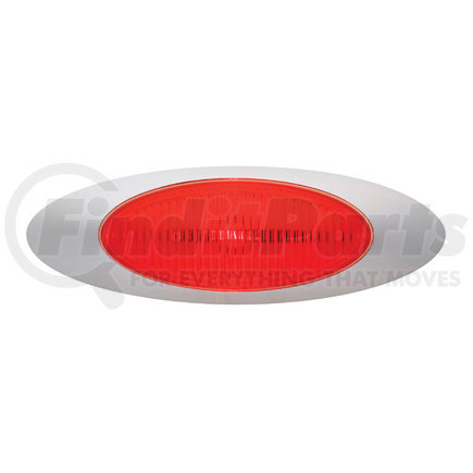 Grote 45572 Marker Light - M1 Series, Oval, 0.180 Molded Bullet, Red, 12V, with Bezel