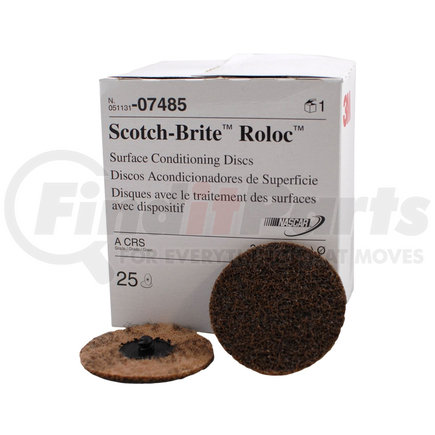 3M 7485 3" Scotch-Brite™ Roloc™ Brown Coarse Surface Conditioning Disc