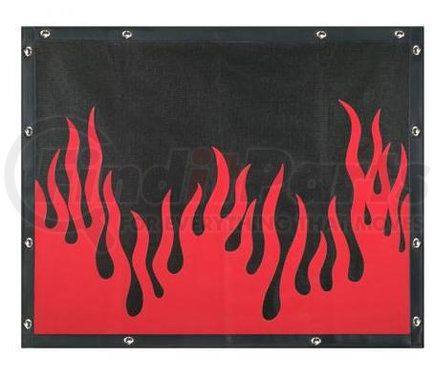 Roadmaster 2043F-FLAME Flame Design Bug Screen. Vinyl Mesh. Irregular Size 8 Snaps