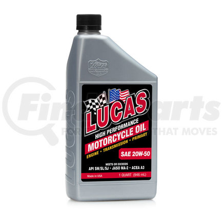 Lucas Oil 10700 SAE 20W-50  Motorcycle Oil