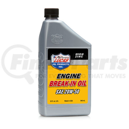 Lucas Oil 10635 SAE 20W-50 Break-in Oil