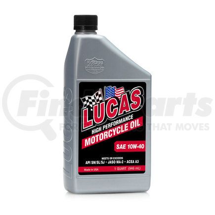 Lucas Oil 10767 SAE 10W-40 Motorcycle Oil