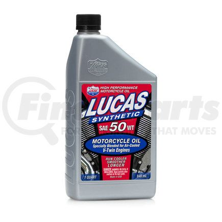Lucas Oil 10765 Synthetic SAE 50 wt. Motorcycle Oil