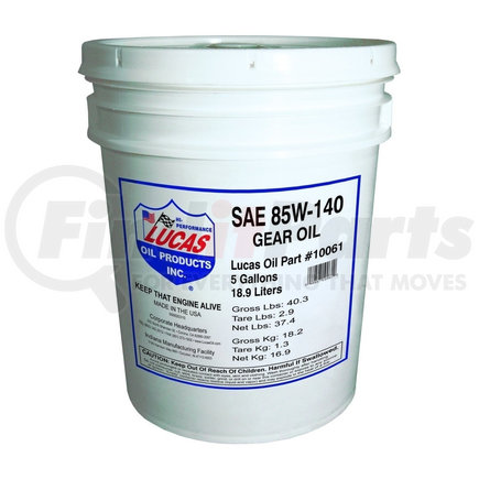 Lucas Oil 10061 SAE 85W-140 Plus Heavy Duty Gear Oil