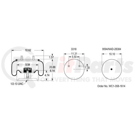 Firestone W013588774 Air Spring