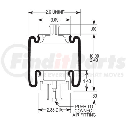 Firestone W023587109 Air Spring Sleeve Style