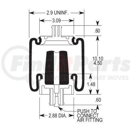 Firestone W023587205 Air Spring Sleeve Style