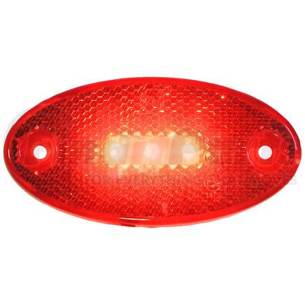 Peterson Lighting 1200R 1200A/C/R Oval Side Marker/Outline Lights with Reflex - Red Rear Outline Marker