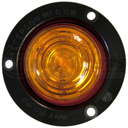 Peterson Lighting 199KFA 199 LumenX® 2" Round PC-Rated LED Clearance and Side Marker Lights - 2" Amber LED Clearance/ Side Marker, Flange