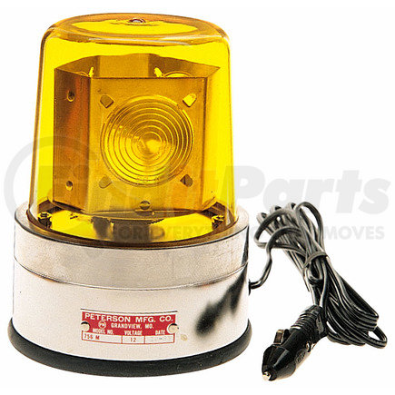 PETERSON LIGHTING 756MA - 756 rotating light - amber, magnetic | incandescent rotating beacon light, magneticnetic mount, 5.75"x7.5"