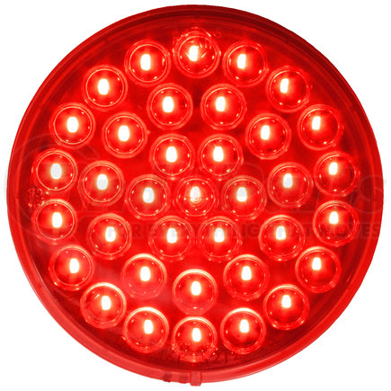 Peterson Lighting 817R-36 817R-36/818R-36 Series Piranha&reg; LED 4" Round LED Stop, Turn and Tail Lights, AMP - Red Grommet Mount