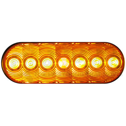 Peterson Lighting 821A-7 821A-7/822A-7 LumenX® Oval LED Front and Rear Turn Signal, PL3 - Amber Grommet Mount