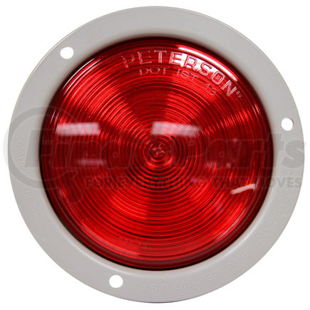 Peterson Lighting 824R-MV 824/826 Single Diode LED 4" Round Stop, Turn and Tail Light - Red, Flange Mount, Multi-Volt