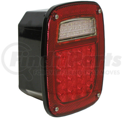 PETERSON LIGHTING 845 - 5/6 function rear combination light - without license light | led rear combination light rectangular, 5/6 function w/o license light